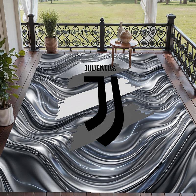 Soft Floor Carpet Juventus FC Pattern Area Rug Decorative Mat For Home Room Decoration