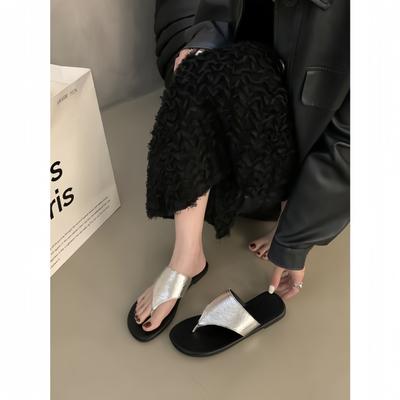 Niche плоские тапочки женские туфли 2024 новые летние модные римские туфли классные тапочки пляжная обувь