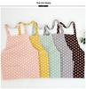 Cute Japanese Style Polka Dot Apron: Breathable, Hanging Neck, Waterproof & Oil-Proof for Kitchen.
