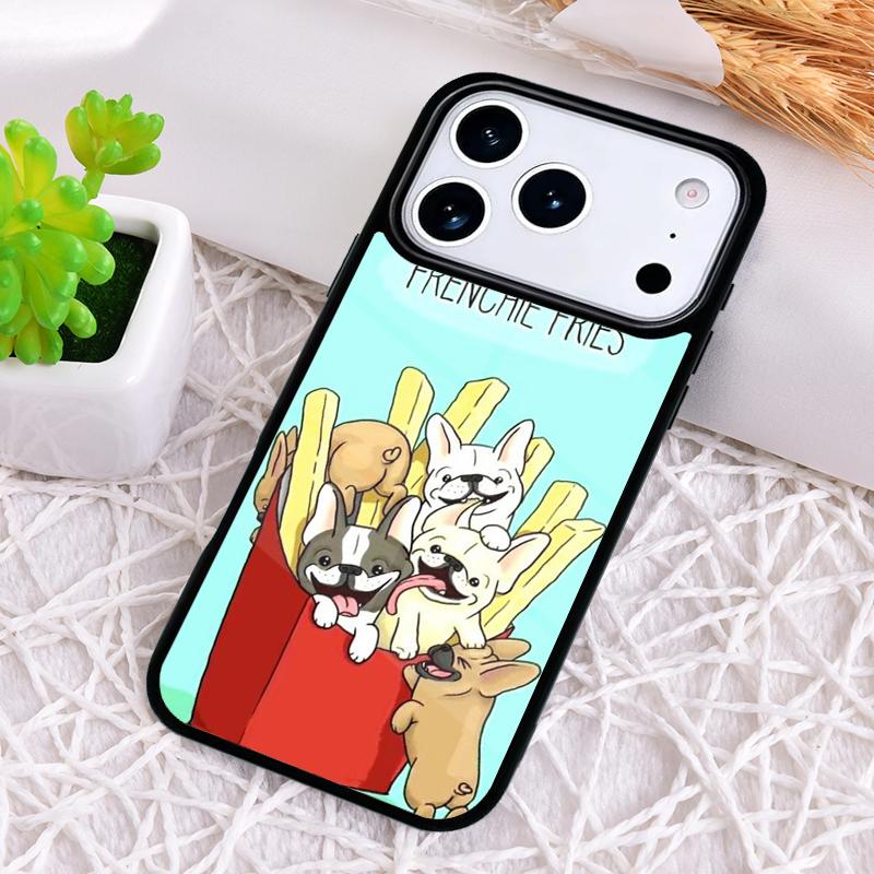 Чехол для телефона с французским бульдогом для iPhone 17 Air 16 15 11 12 14 13 Pro Max Ударопрочный чехол