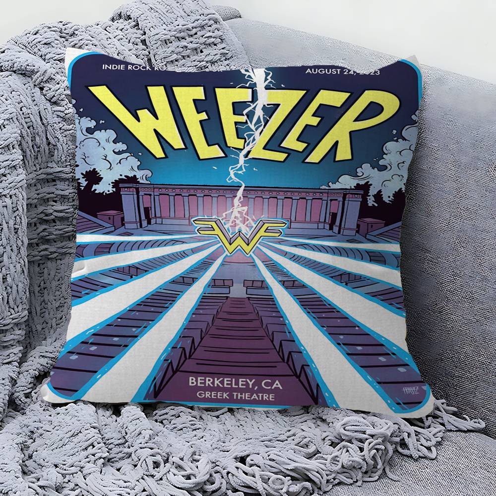 Weezer Музыкальная Группа Наволочка Полиэстер Диванные Подушки Декоративные Подушки-Пледы Домашний Декор Наволочка
