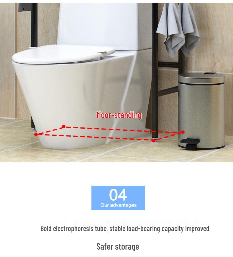 Напольная стойка для хранения в ванной: Органайзер для раковины, туалета и стиральной машины без сверления.