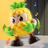 Electric Dancing Toy with LED Light Music Recording Pineapple Elephant French Fries Red Fruit Walking Toy Toddlers Tummy Time Interactive Crawling Toy