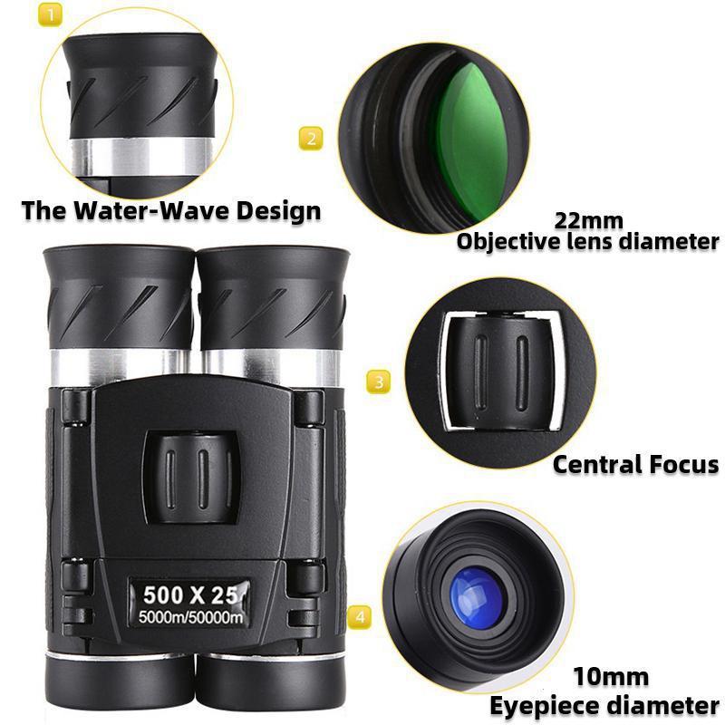 Binoculars Long Range Hd Folding Low Light Night Vision 4k Telescope For Hunting Tourism Outdoor
