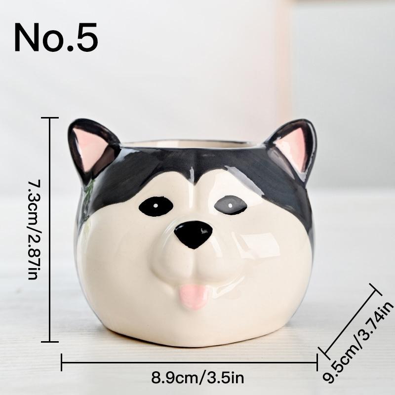 Милый щенок цветочный горшок сочный горшок керамический горшок для домашнего декора украшение для рабочего стола бонсай горшок для украшения сада