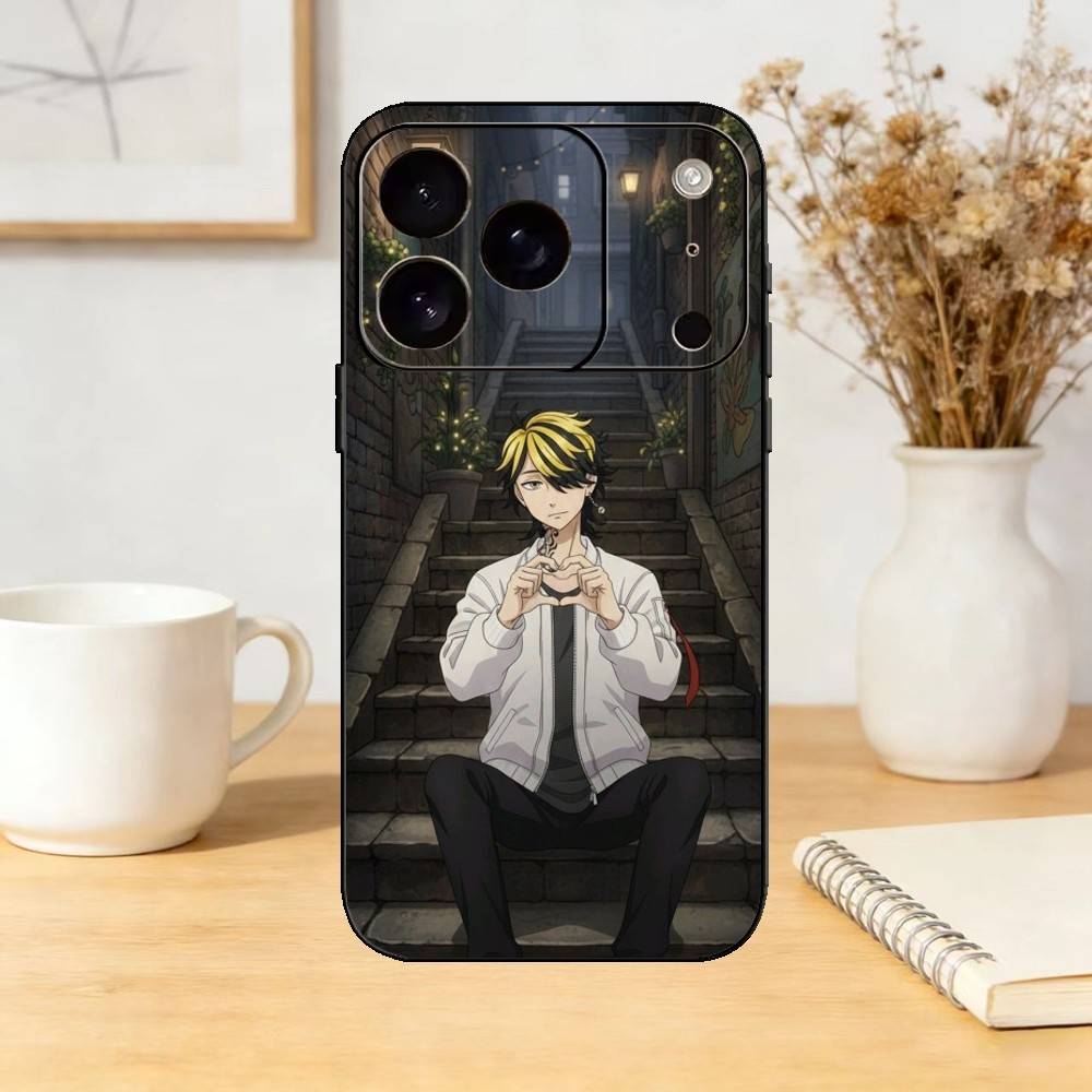K-Казутора H-Ханемия Тигр Чехол для телефона для iPhone 17,16,15,14,13,12,11 Plus,Pro Max,SE4 Мягкий силиконовый Черный чехол