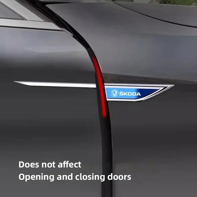 3D Metal Car Sticker Skod Emblem Fender Blade Decal Badge Decal For Skoda Fabia Superb Vrs Yeti Octavia Enyaq Rapid Kodiaq Kamiq kyvc74