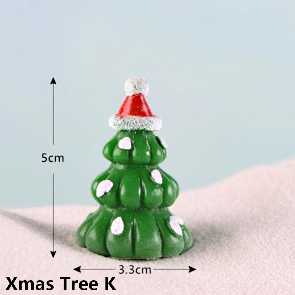 Doll House Fairy Garden Home Decor Xmas Tree Figurines Miniature Plant Christmas Decorations