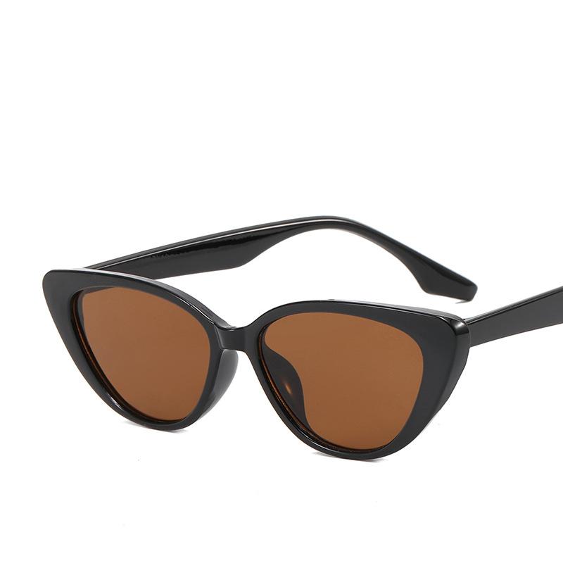 Очки Солнцезащитные очки в маленькой оправе Треугольные модные кошачий глаз Индивидуальные ретро Простые аксессуары