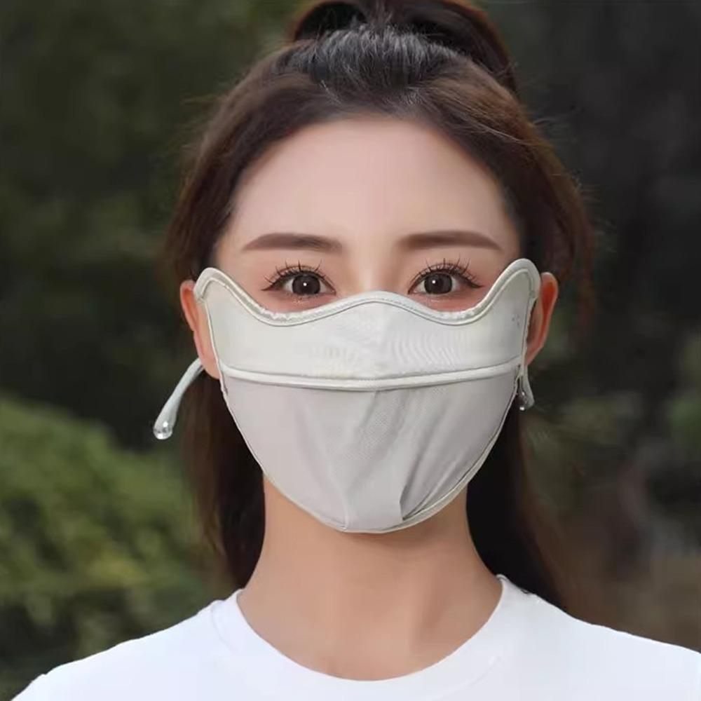 Летняя маска для лица из ледяного шелка, многоразовая, ветрозащита для велоспорта, модная УФ-маска для лица, для езды