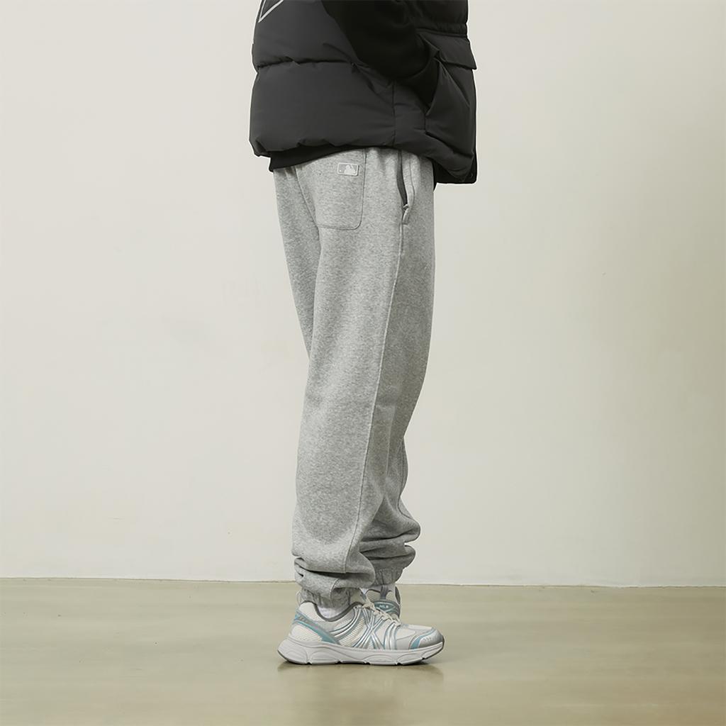 New MLB Basic Collection New York Mets 24FW Knitted Sports Pants Unisex Heather Gray 3APTB0646-09MGS