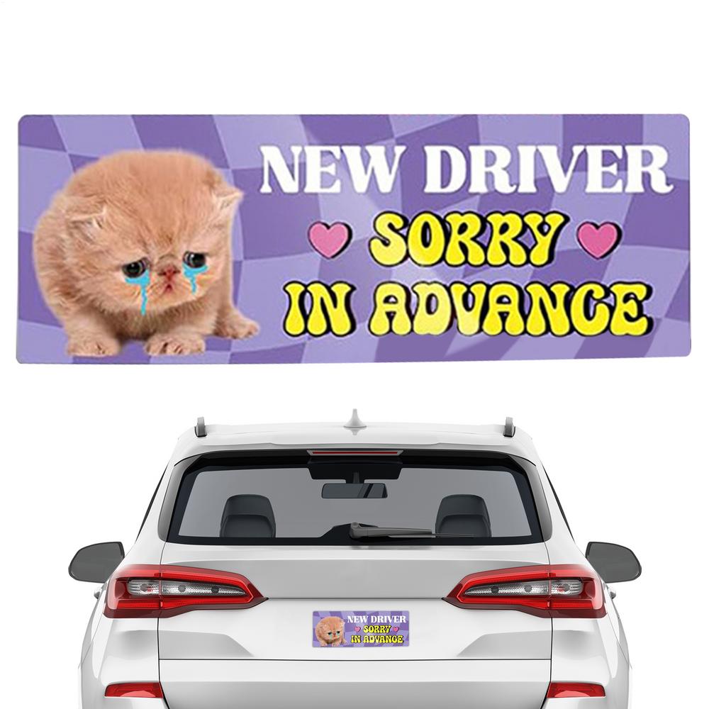New Driver Magnet For Car Reusable Magnetic New Driver Decal Car Magnet Funny Animal Design For Driving Practice Safety Training