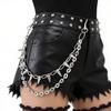 Hip-hop Rivets Pants Chain Metal Trousers Chain Fashion Key Chain  For Men Women