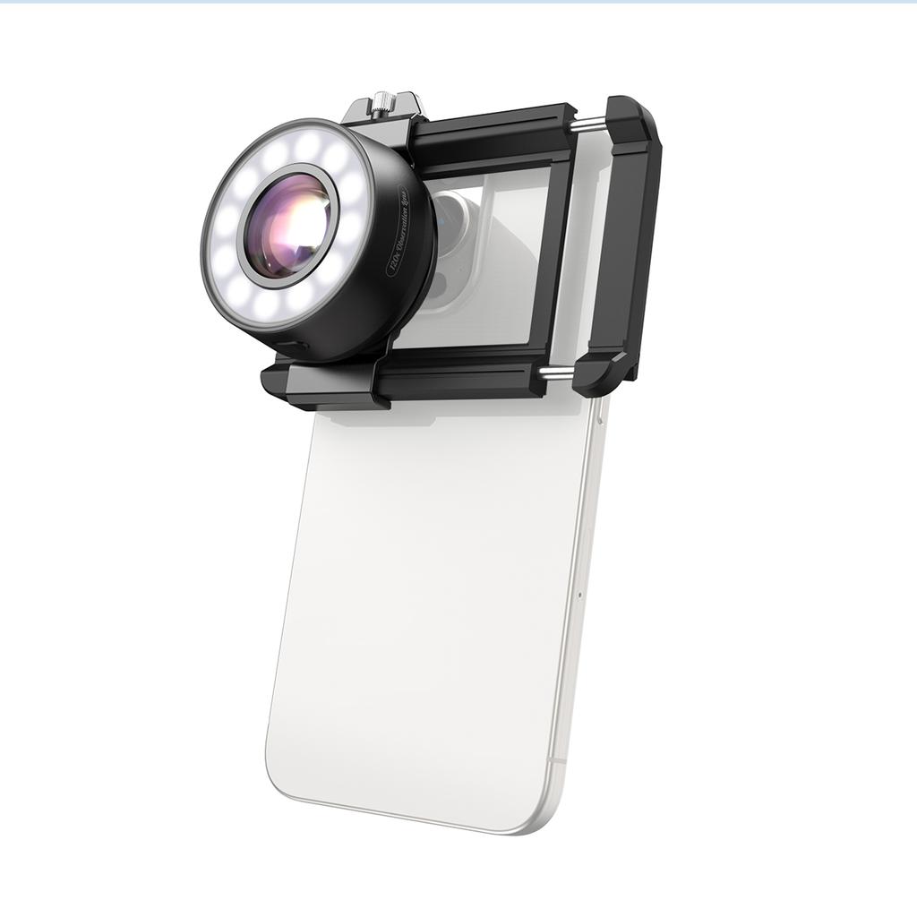 APEXEL APL-MS120 120X Mobile Phone Microscope Lens Observation Lens for Phone with LED Fill Lights