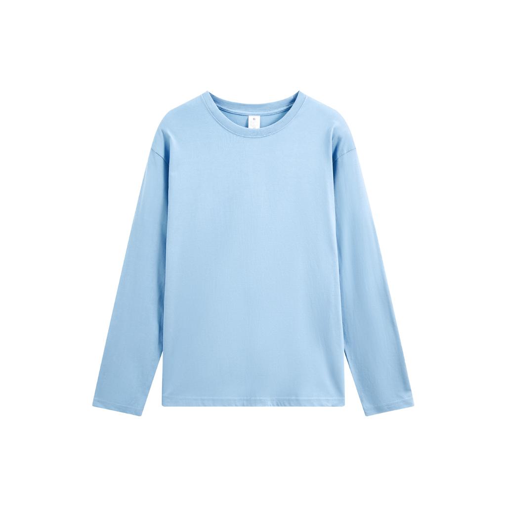 Модная мужская футболка премиум-бренда 220 г, однотонная, с длинным рукавом, свободного кроя, унисекс, роскошная, расслабленного кроя, универсальный базовый слой, худи