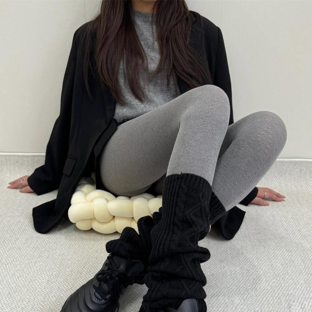 Fashionable Jacquard Knitted Stockings High-elastic Basic Pantyhose Thermal Leggings Daily Wear