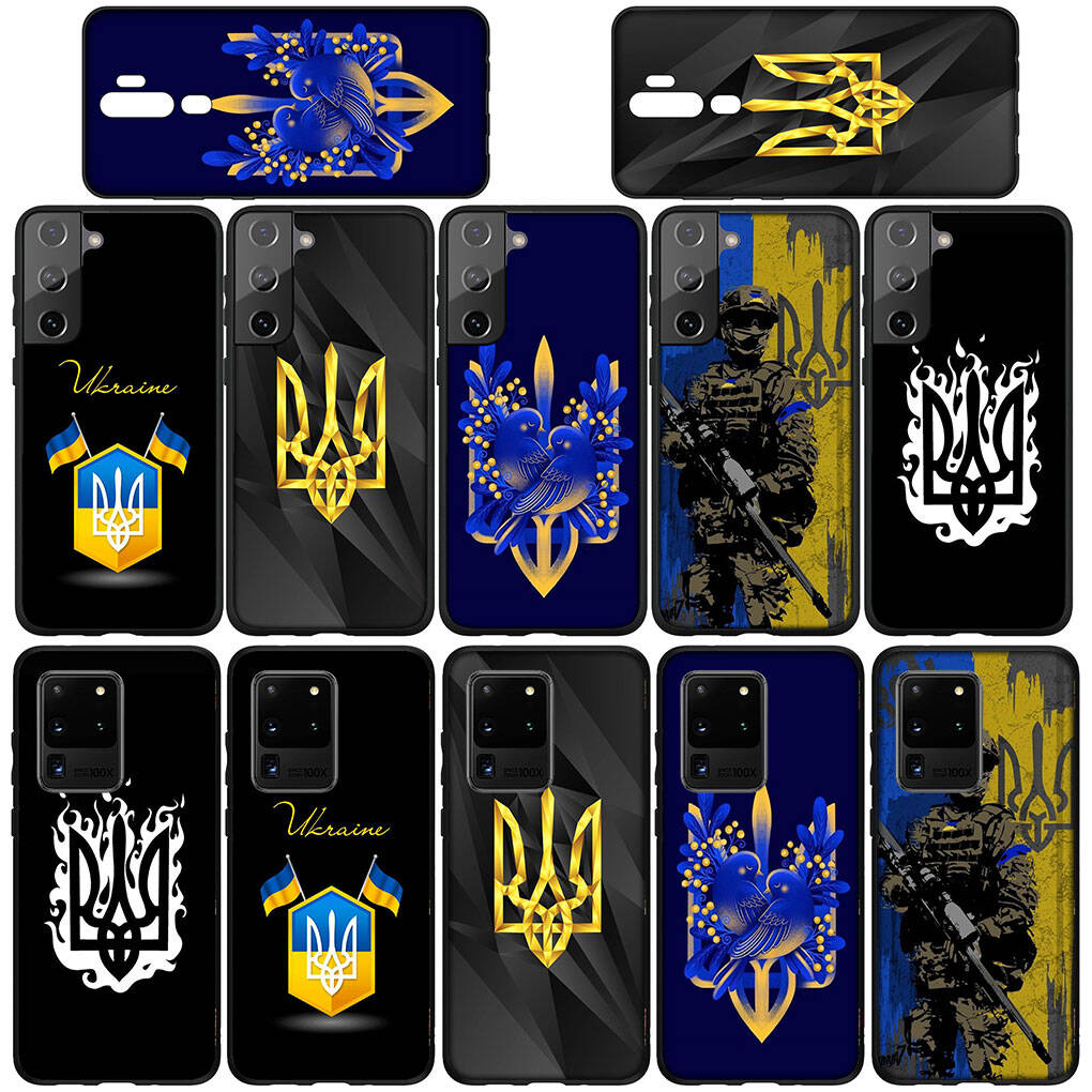 Для Samsung Galaxy S25 S24 S23 S22 S21 S20 Ultra FE Plus A17 A37 A57 A56 A55 A06 A16 A15 A36 A26 A35 A05 A25 A54 A34 Чехол для телефона Карта Флаг Украины Обложка