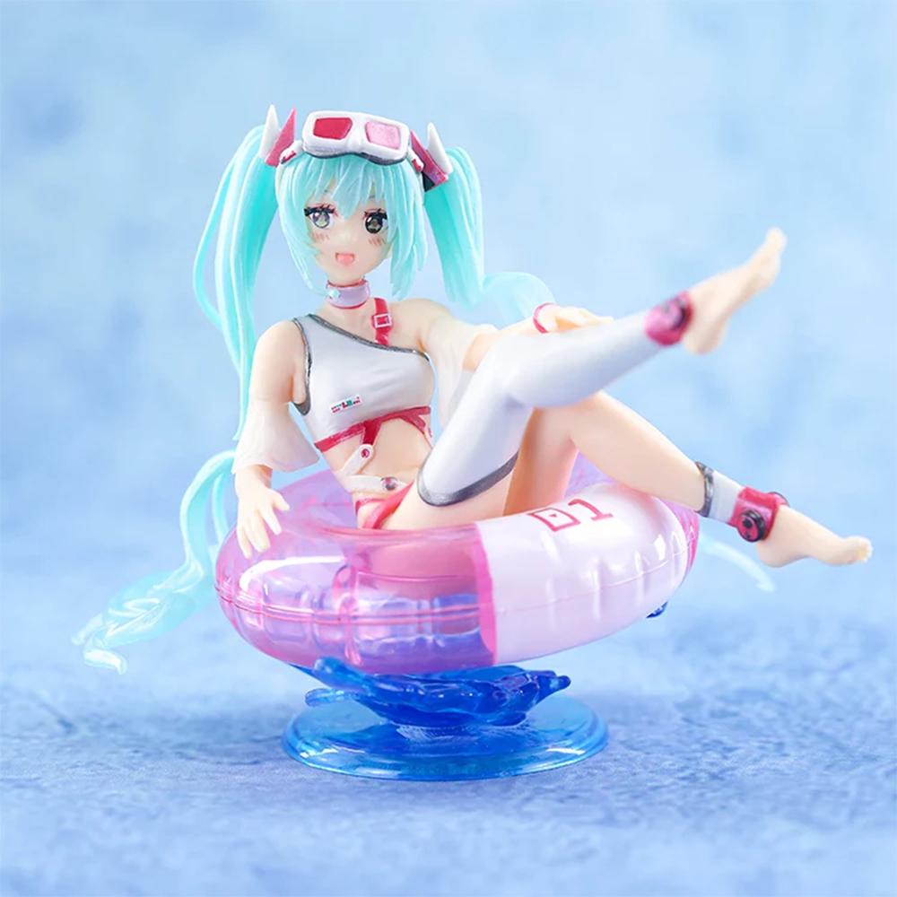 Новая Аниме Фигурка Хацунэ Мику Aqua Float Girls Элайна Фигурка Действия Кавайная Сидящая На Круге Девушка Фигурка Коллекционные Игрушки