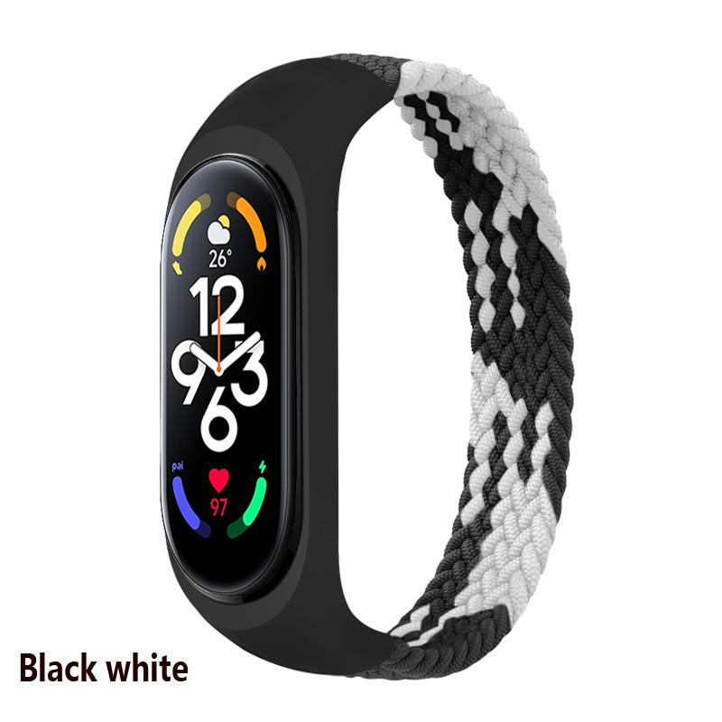 Браслет для Xiaomi Mi band 6 7 Ремешок Нейлоновый плетеный solo loop pulseira браслет Miband5 Ремешок на запястье ремешок Mi band 5 4 3 6 correa