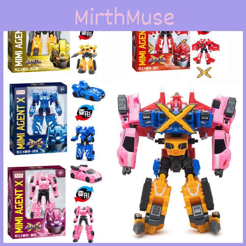 Минифорс Икс Люсибот Красочный 4 в 1 Трансформер Машина Робот Игрушка для Детей