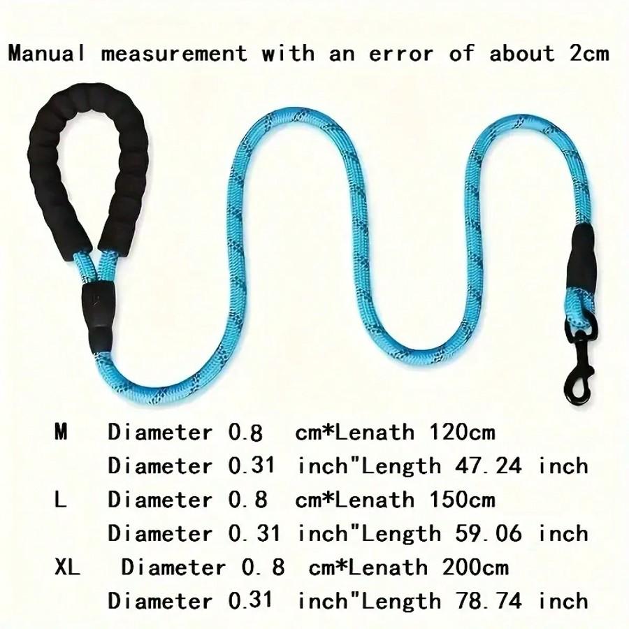 Pet Supplies, Pet Leash, Nylon Reflective Round Rope,Large and Medium-Sized Explosion-Proof Punching Dog Rope, Dog Walking Chain
