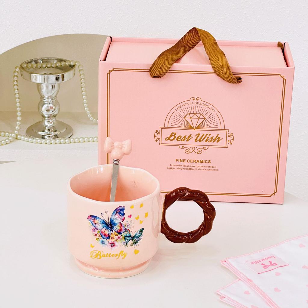 Кружка Папа Утка с крышкой Милая керамическая чашка Пара Девушка с высоким взглядом Сердце Подарок Девушка Чашка для воды