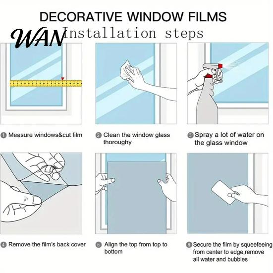 Privacy Window Film Static Cling Film, Full Blackout, Colorful Geometric UV Reusable Glass Blocking, Heat Insulation Sticker for Home Office Shield