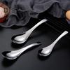 Настольная ложка из нержавеющей стали с длинной ручкой, простая ложка для мороженого, кофейная ложка