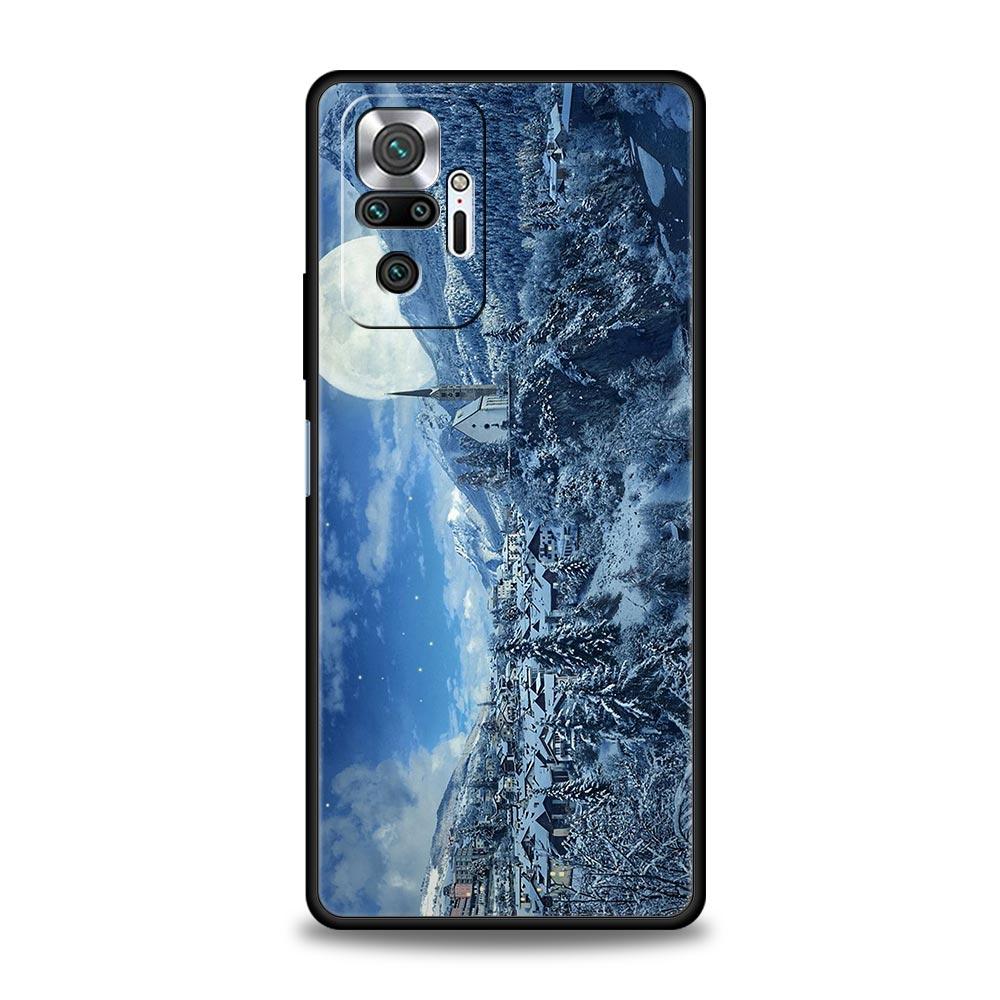 Мягкий чехол из ТПУ для телефона Xiaomi Redmi Note 10 11 9 8 Pro 9S 7 8T 9T 9A 8A 9C K50 K40 игровой чехол зима природа снег путешествия искусство