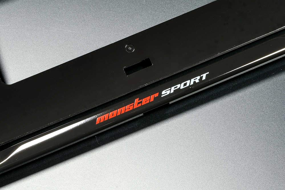 Рамка номерного знака MONSTER SPORT совместима с новыми стандартами, крышка рамки номерного знака для автомобилей Suzuki и других [глянцевый черный] 794110-0000M
