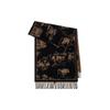 Elegant Jacquard Knit Faux Cashmere Scarf Women Thick Warm Shawl With Tassels Gray Tone Urban Style 190x50cm