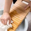 Главная Портативный бамбуковый утолщенный противоскользящий инструмент для чистки одежды Скрабборды Доска для стирки Стиральная доска