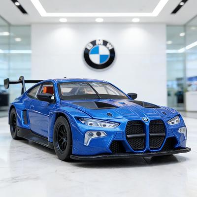 1:32 BMW M4 GT3 Суперкар Сплав Гоночный Автомобиль Модель Звук и Свет Оттянуть Назад Детская Игрушка Коллекционные Предметы Подарок на День Рождения