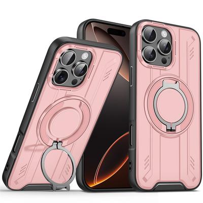 Чехол для телефона с магнитным вращающимся кольцом для iPhone 16 Pro Max 15 14 Plus 13 12 11 для Magsafe Kickstand Protective Cover