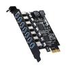 USB3.2 GEN1 5Gbps Adapter Card 7-port Expansion Card RENESAS Control D720201+720210 5Gbps PCIE X1