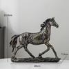 Бронзовая скульптура лошади из смолы в стиле ретро, украшение стола для интерьера комнаты, статуэтка и фигурка животного, домашний декор, аксессуары для кабинета
