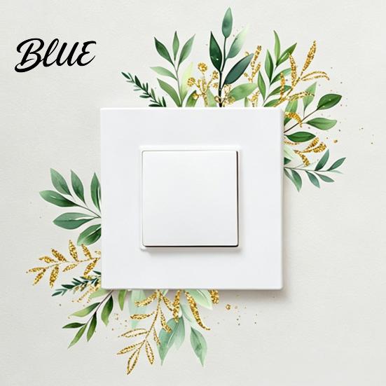 Безопасные для арендаторов Настенные наклейки 4 шт. Растения Цветок Наклейки на выключатель Листья Цветочные Свет