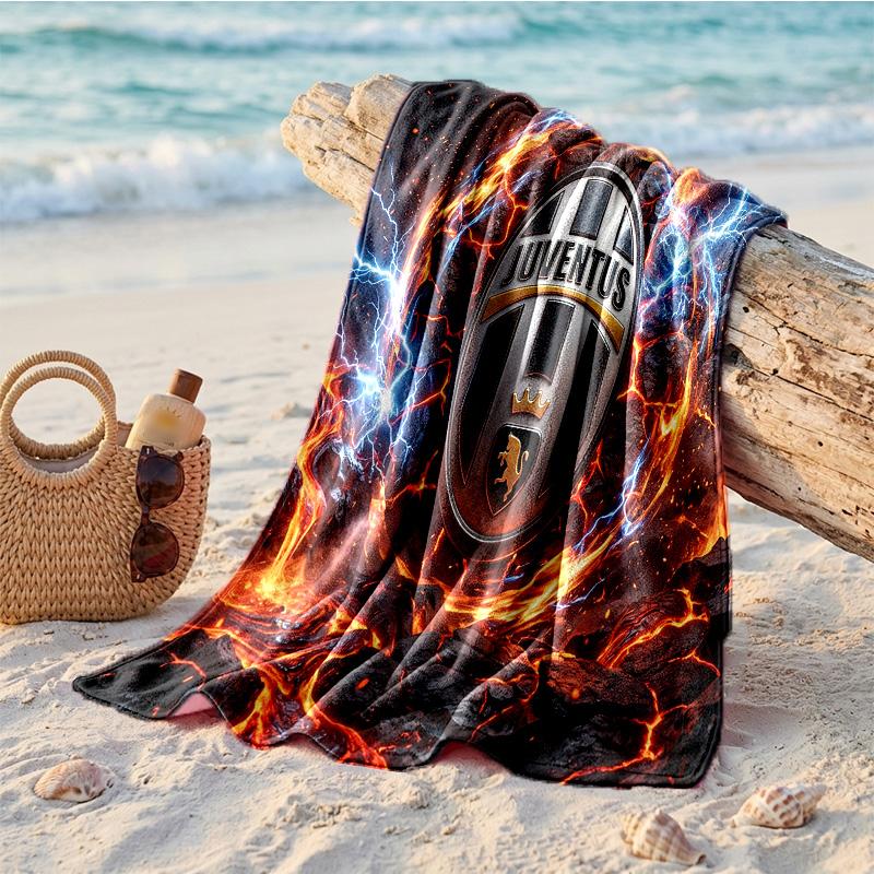 Juventus FC Print Microfiber Beach Towel Quick Dry Absorbent Large Towel For Beach Swimming Travel