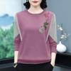Тонкий свитер большого размера, женская весенне-осенняя блузка с длинным рукавом и круглым вырезом, осенняя одежда годовалой давности, свободная, скрывающая живот