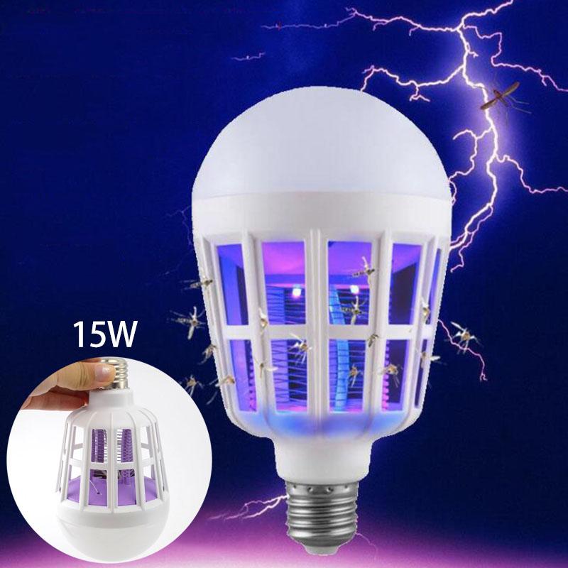 2 в 1 светодиодная лампа-убийца против комаров, ночник E27, репеллент Muggen Bug Zapper, электрическое освещение от комаров