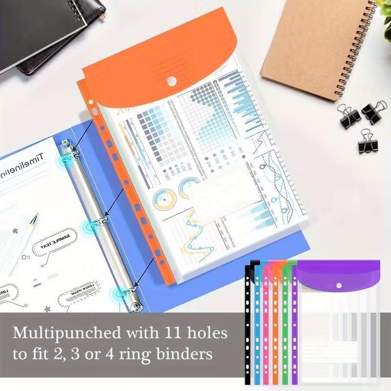 6/12 шт. Прозрачный ПП пакет для хранения файлов А4 Бизнес Большой вместимости Пакет для документов Папка для файлов Пакет для файлов Прозрачный Прозрачный Конверт Папка для файлов Папки для счетов