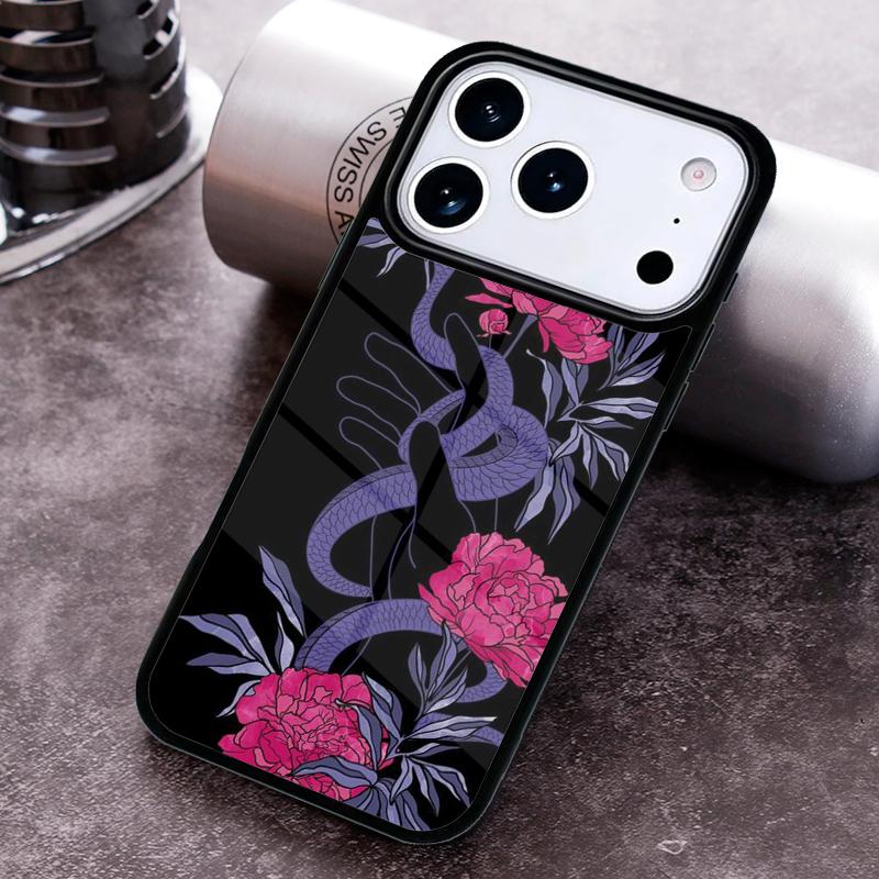 Чехол для телефона «Цветок змеи» для iPhone 17, 16e, 15, 14, 13, 12, 11, Mini, Pro, MAX, мягкий силиконовый чехол