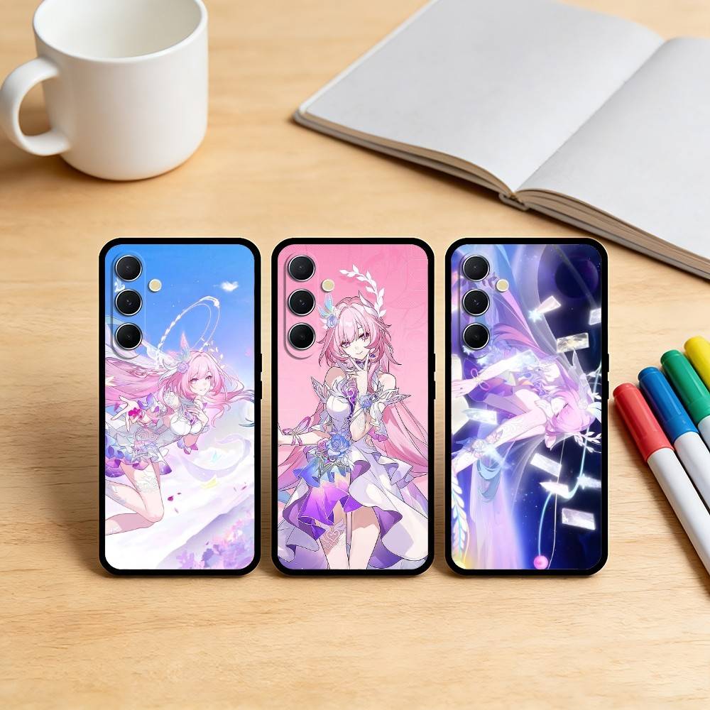 Милый Чехол Для Телефона Cyrene С Рисунком Девочки AAA Для Samsung S25, S24, S21, S22, S23, S30, Ultra, S20, Plus, Fe, Note, 10, 9, 5G Черный Чехол