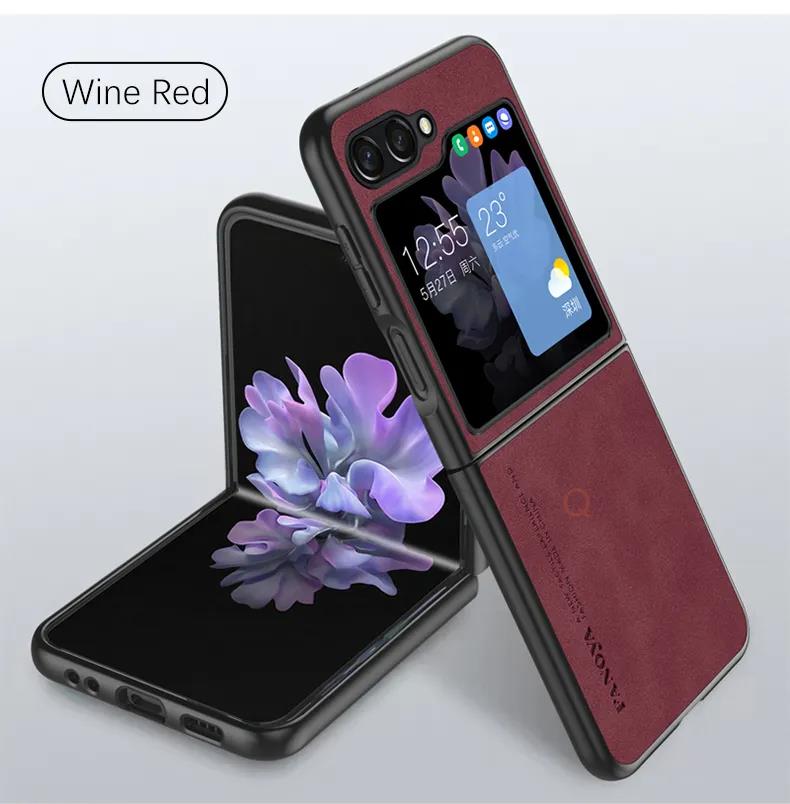 Для Samsung Galaxy Z Flip6 Flip5 Flip4 Flip3 5g Роскошный винтажный чехол из овчины на Flip 6 5 4 3 мужской противоударный чехол Zflip