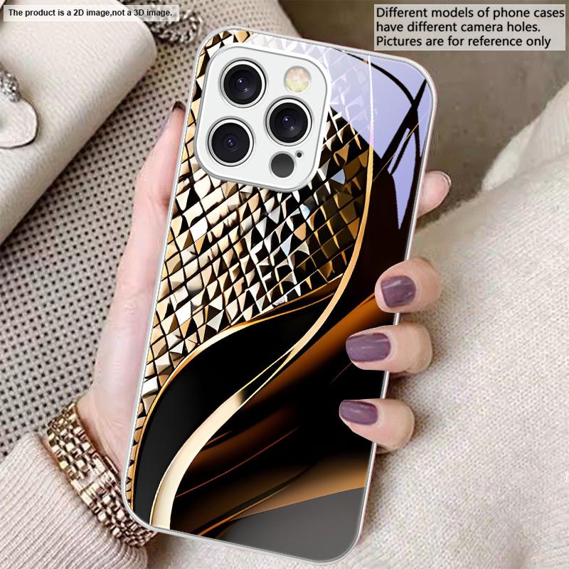 Абстрактное Геометрическое Искусство Для iPhone 17 Air 16 E 15 14 13 Plus 12 mini 17 Pro Max 11Pro XR Xs X 7 8 11 Закаленное Стекло Чехол для Телефона