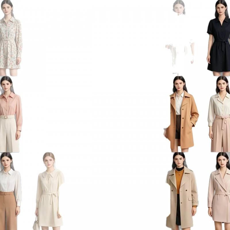 2025 Fall Urban Casual Knit Dress Solid Color Spliced Young Adults