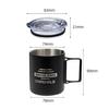 320ML Stainless Steel Camping Cup with Foldable Handle Double Layers Outdoor Travel Picnic Tea Milk Beer Milk Mug Insulated Metal Drinking Cup