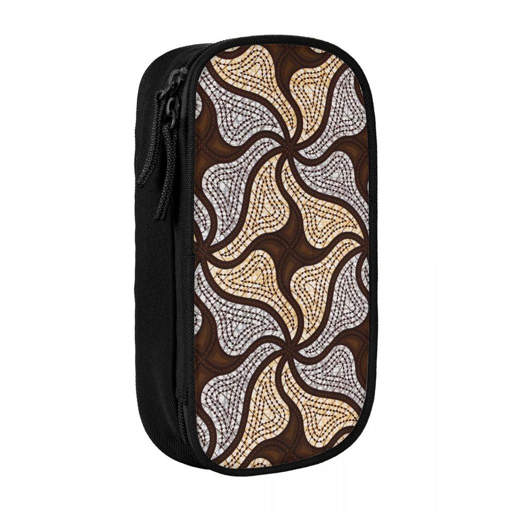 Custom Ethnic Tribal Traditional Geometric Ankara African Print Pencil Cases for Girl Boy Large Storage Pen Bag Box Stationery