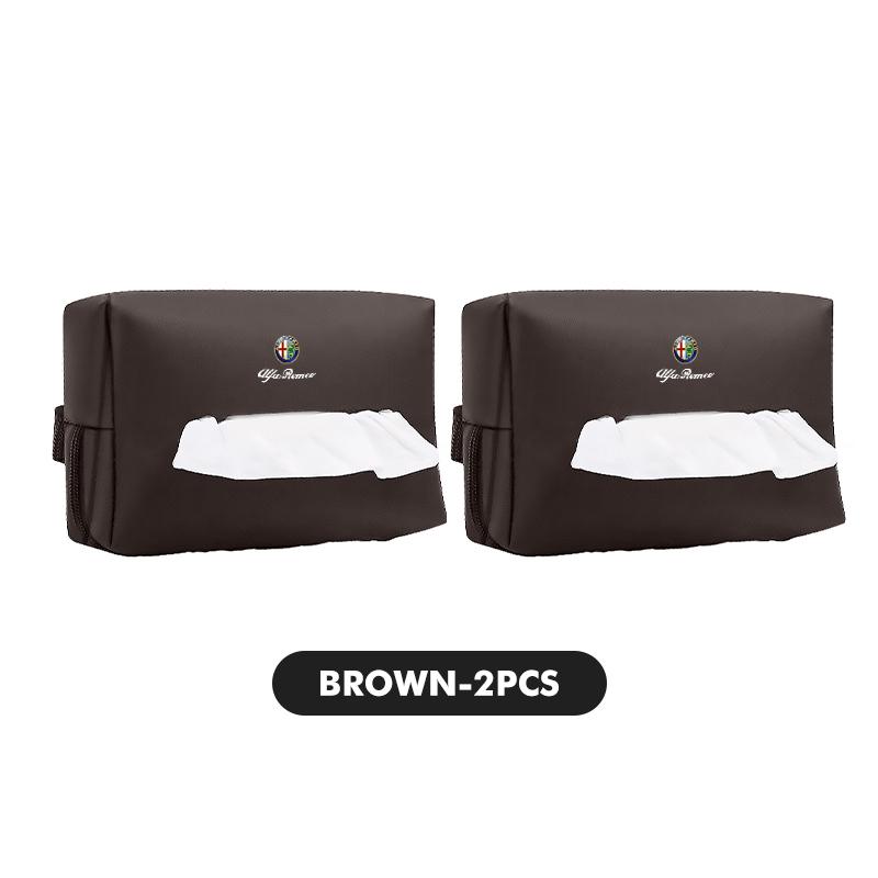 phngj8 Car Logo Center Console Armrest Tissue Box Seat Back Hanging Paper Boxs For Alfa Romeo 159 Giulietta 156 147 Giulia Mito GT