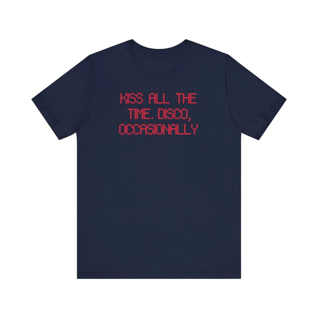 Harry Styles T Shirts New Album Kiss All The Time Disco Occasionally Print Cotton Shirt Summer ONeck Tshirt Fan Gift Unisex